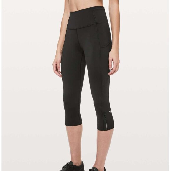 Lululemon Fast & Free Crop II *Nulux 19" Black - Picture 1 of 1